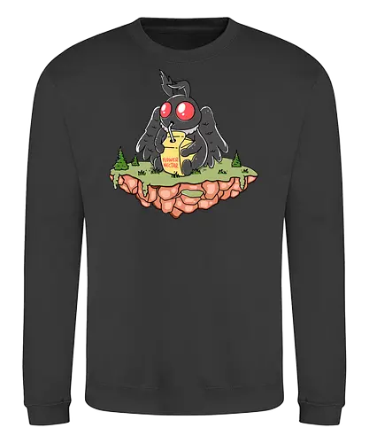 Healthy Drink - moth, mothman, flower, vampire, nektar, motte - Sweatshirt