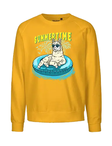 Summer Alpaca - sommer, summertime, alpaca, llama, holiday, urlaub - Fairtrade Sweatshirt