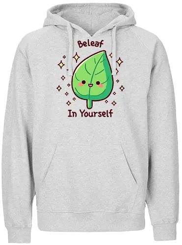 Belf in Yourself - blatt, believe, wordplay, lf - Fairtrade Hoodie