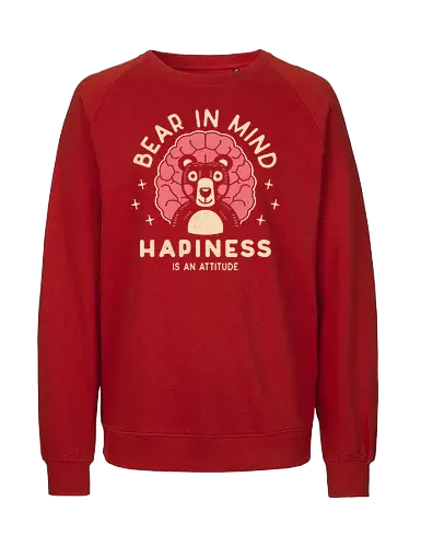 Bear in Mind Happiness Attitude - Bär - Fairtrade Sweatshirt