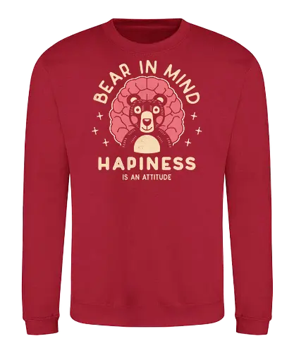 Bear in Mind Happiness Attitude - Bär - Sweatshirt