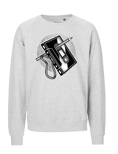 Cassette Pencil Rewind - Childhood, 90's, Retro - Fairtrade Sweatshirt