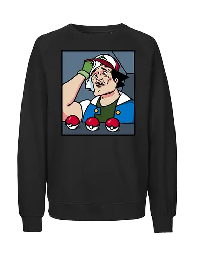 Hard Decision - meme, pocket, monster, starter - Fairtrade Sweatshirt