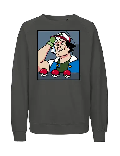 Hard Decision - meme, pocket, monster, starter - Fairtrade Sweatshirt