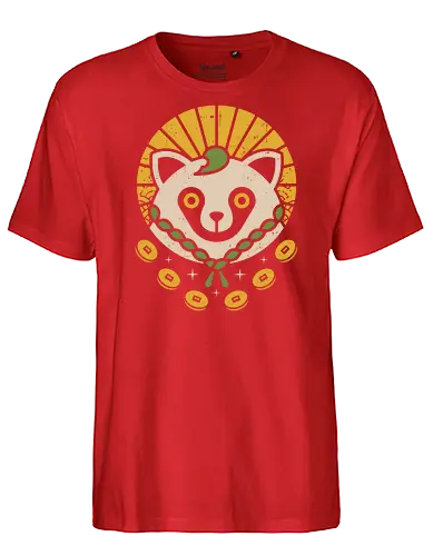 Lucky Tanuki - Animal, Dog, Cute - Fairtrade T-Shirt