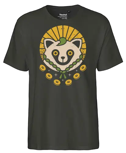 Lucky Tanuki - Animal, Dog, Cute - Fairtrade T-Shirt