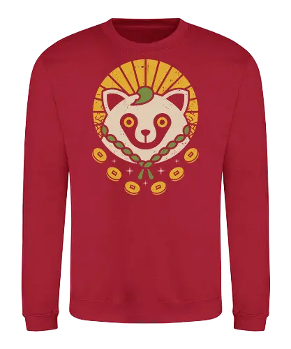 Lucky Tanuki - Animal, Dog, Cute - Sweatshirt