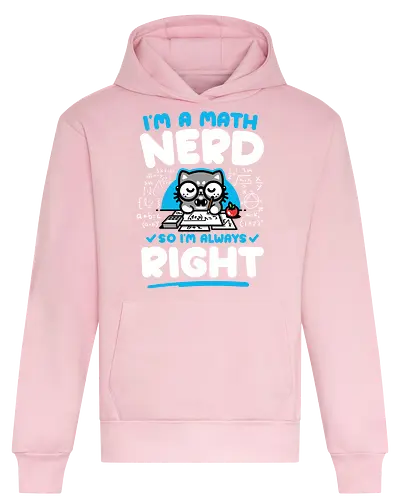 I'm a Math Nerd - light - Cat, Mathematics, Numbers - Heavyweight Hoodie