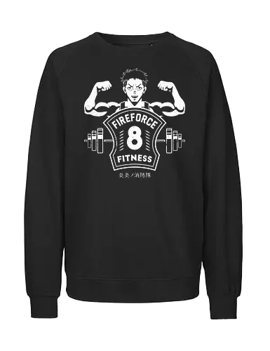 Fire Fitness - fire, force, anime, manga, gym - Fairtrade Sweatshirt