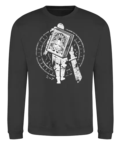 Protagonist and Book - grimoire, weiss, book, gaming, automata - Sweatshirt