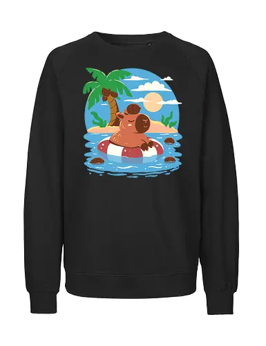 Summer Capybara - sommer, holiday, coconut, summer, capybara, urlaub - Fairtrade Sweatshirt