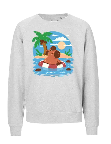 Summer Capybara - sommer, holiday, coconut, summer, capybara, urlaub - Fairtrade Sweatshirt