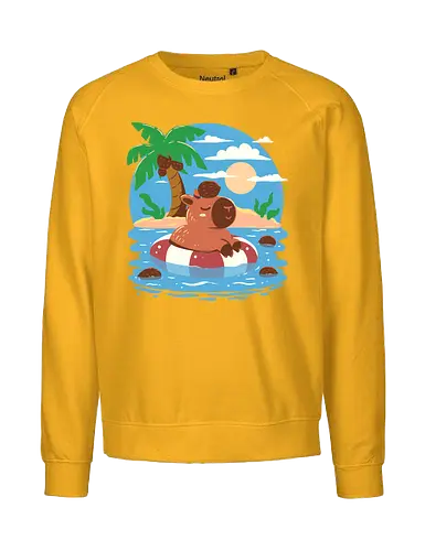 Summer Capybara - sommer, holiday, coconut, summer, capybara, urlaub - Fairtrade Sweatshirt