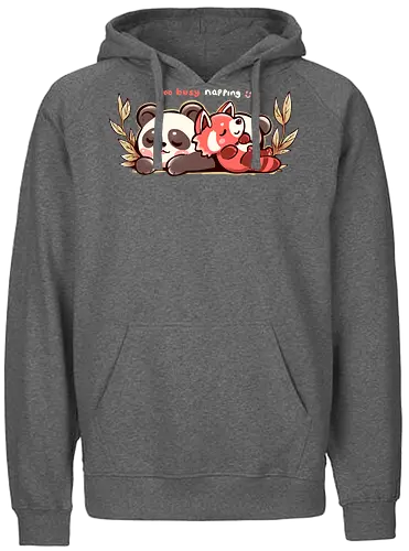 Too Busy Napping - panda, nap, schlafen - Fairtrade Hoodie