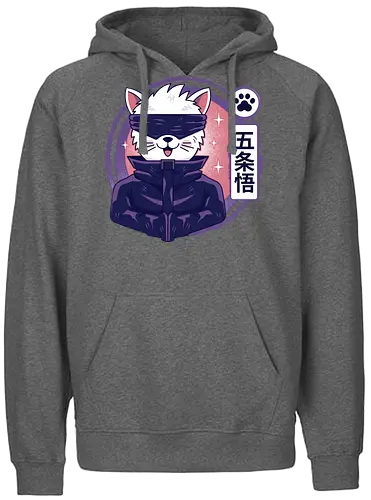 Gojo Cat - Blindfold, Eyes - Fairtrade Hoodie