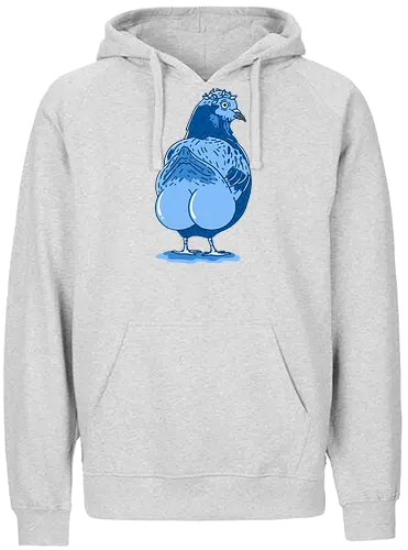 Booty Pigeon - Bird, Balls, Blue - Fairtrade Hoodie