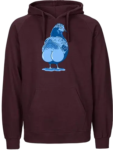 Booty Pigeon - Bird, Balls, Blue - Fairtrade Hoodie
