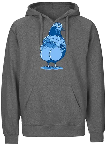 Booty Pigeon - Bird, Balls, Blue - Fairtrade Hoodie