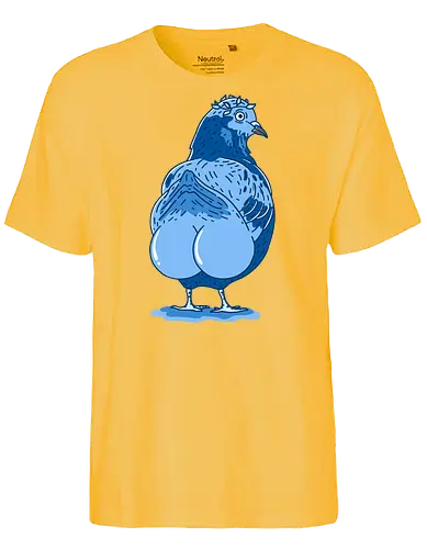 Booty Pigeon - Bird, Balls, Blue - Fairtrade T-Shirt
