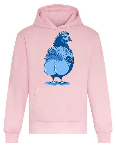 Booty Pigeon - Bird, Balls, Blue - Heavyweight Hoodie