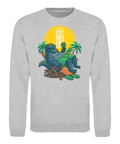 Kaiju Summer Ice Cream - Monster, Cute, Sun, Beach - Sweatshirt