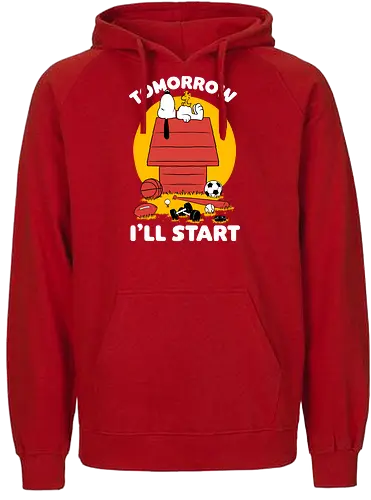 Lazy Beagle Exercise - Procrastination, Snoop, Dog, Play - Fairtrade Hoodie