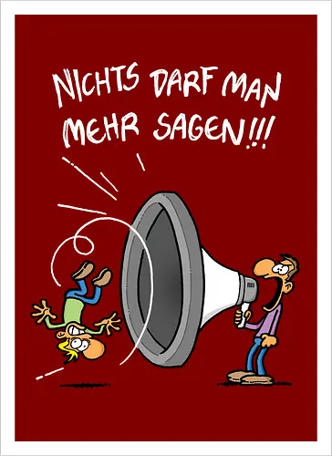 Nichts darf man mehr! - protest, nichts darf man - Artprint
