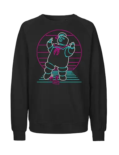 Stay Calm - ghost, buster, neon, 80s, wave - Fairtrade Sweatshirt