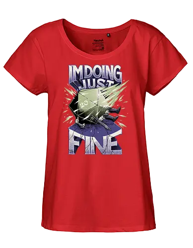 RPG - I'm doing just fine - Dice, Crash, Dd - Fairtrade Girl Shirt