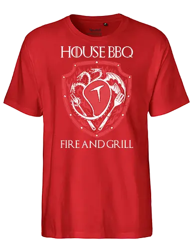 House BBQ - Dragon, Grill, Fire, TV, Throne - Fairtrade T-Shirt