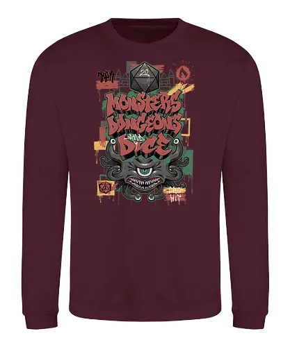 Monsters Dungeons Dice - Rolling, Monster, Game - Sweatshirt