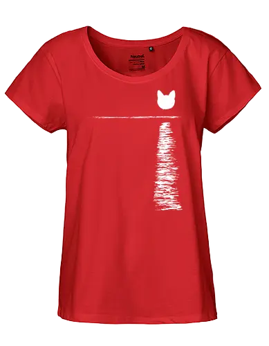 Cat moon - cat, Katze, mond, Meer - Fairtrade Girl Shirt