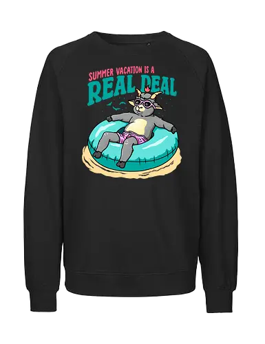 Real Deal - baphomet, devil, vacation, urlaub, sommer, summer - Fairtrade Sweatshirt