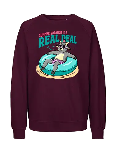 Real Deal - baphomet, devil, vacation, urlaub, sommer, summer - Fairtrade Sweatshirt