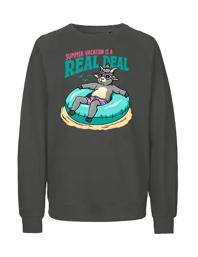 Real Deal - baphomet, devil, vacation, urlaub, sommer, summer - Fairtrade Sweatshirt