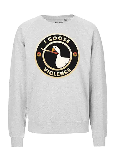 I Goose Violence - violence, goose, game, gans, gaming - Fairtrade Sweatshirt
