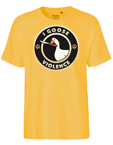 I Goose Violence - violence, goose, game, gans, gaming - Fairtrade T-Shirt