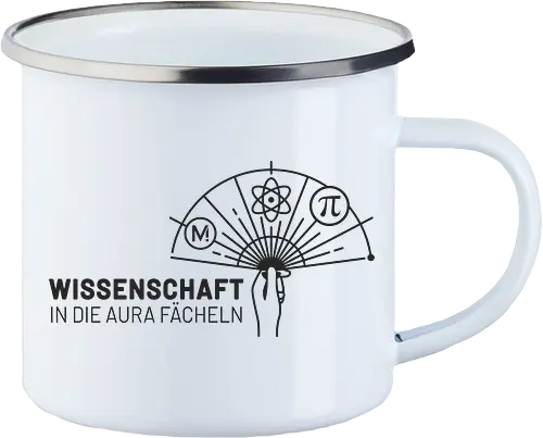 Wissenschaft in die Aura fächeln - minkorrekt, wissenschaft, aura - Enamel Mug