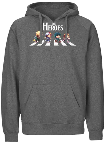 The Heroes - anime, manga, hero, academia, abbey, road - Fairtrade Hoodie