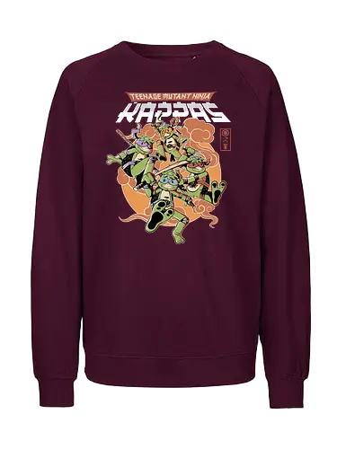 Ninja Kappas - ninja, turtle, kappa, yokai, comic - Fairtrade Sweatshirt