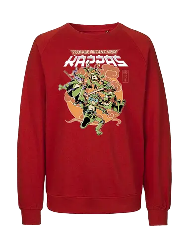 Ninja Kappas - ninja, turtle, kappa, yokai, comic - Fairtrade Sweatshirt