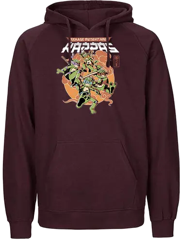 Ninja Kappas - ninja, turtle, kappa, yokai, comic - Fairtrade Hoodie