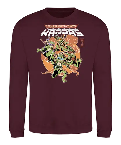 Ninja Kappas - ninja, turtle, kappa, yokai, comic - Sweatshirt