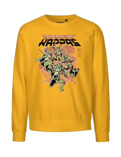 Ninja Kappas - ninja, turtle, kappa, yokai, comic - Fairtrade Sweatshirt