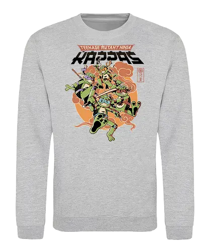 Ninja Kappas - ninja, turtle, kappa, yokai, comic - Sweatshirt