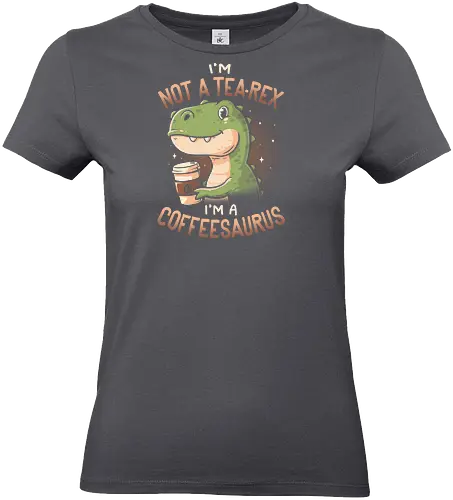 Coffeesaurus - Dinosaur, Caffeine, Morning, Dino - Standard T-Shirt (Women)