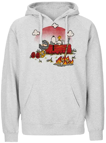 Dark Fantasy Comic Dog - dog, cartoon, knight, you died - Fairtrade Hoodie