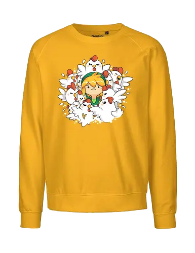 Impossible Situation - death, chicken, Hero of Time, gaming - Fairtrade Sweatshirt