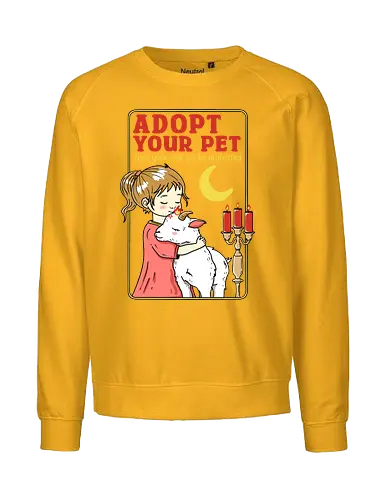 Adopt your Pet - adopt, adoptieren, haustier, pet, goat, ziege - Fairtrade Sweatshirt