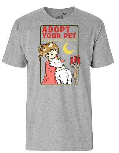 Adopt your Pet - adopt, adoptieren, haustier, pet, goat, ziege - Fairtrade T-Shirt